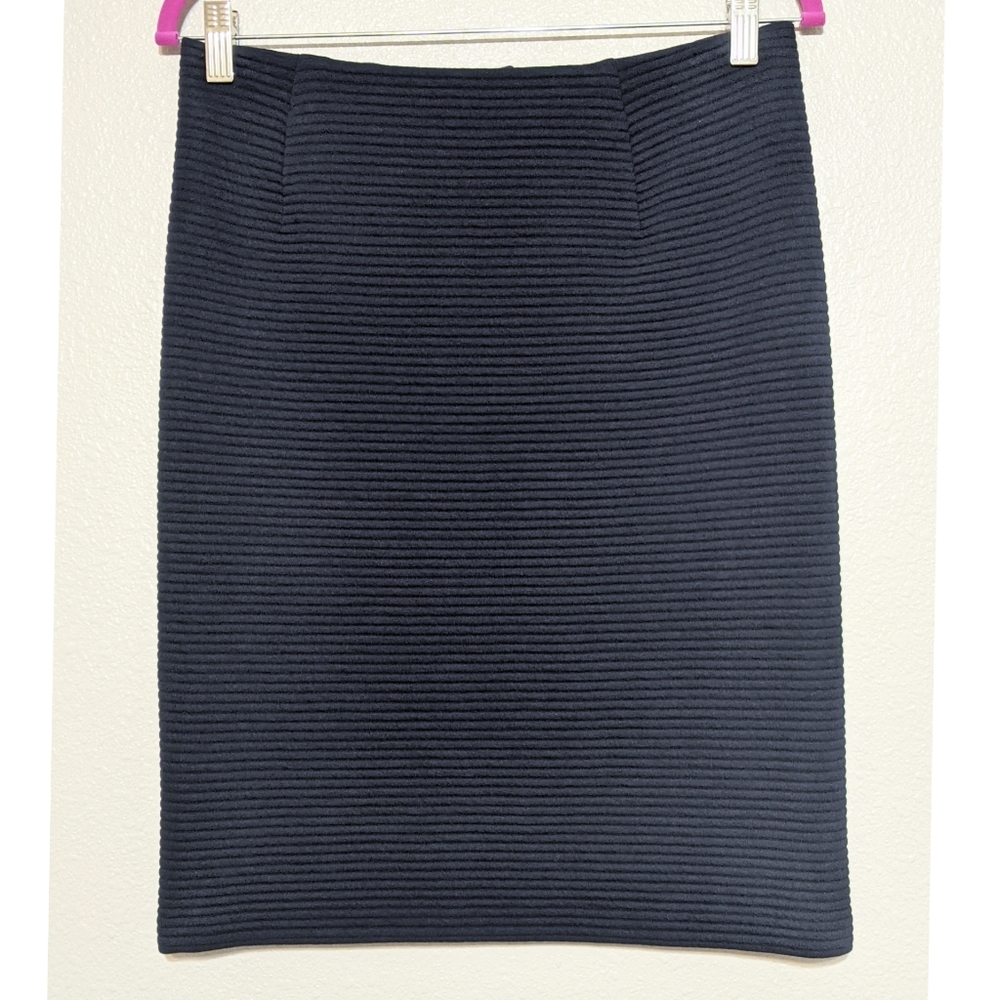 Boden blue textured pencil skirt